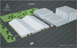 Wholesale 8000m² Big Logistics Outdoor Warehouse Tents Ridge Shape With Electric Roller Gate from china suppliers