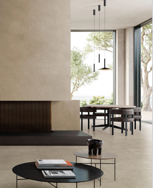 Silk Floor Glazed Cement Look Tile 750*1500mm Big Size Leather Carpet Ceramic Tiles
