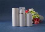 Customized Airless Cosmetic Containers , White Airless Lotion Pump Bottles