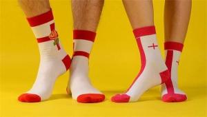 Wholesale Elegant national flag design OEM dri-fit athletic cotton socks in high quality for men from china suppliers