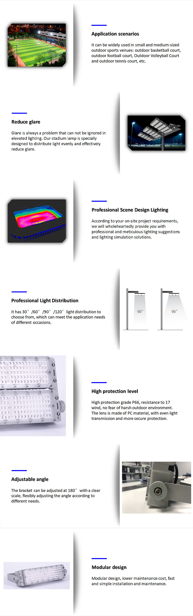 100000Lm 1000 Watt Led Stadium Light 2700K 3000K Outdoor Stadium Flood Lights