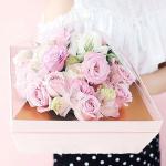 Gift Flower Paper Box Custom PET Plastic Cover Panoramic Transparent Sunroof