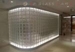 Architectural Cloudy Solid 50mm 8x8x4 Clear Glass Wall Brick