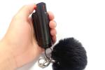 black Anti Riot 20ml Key Chain Pepper Spray Plastic Shell For Women
