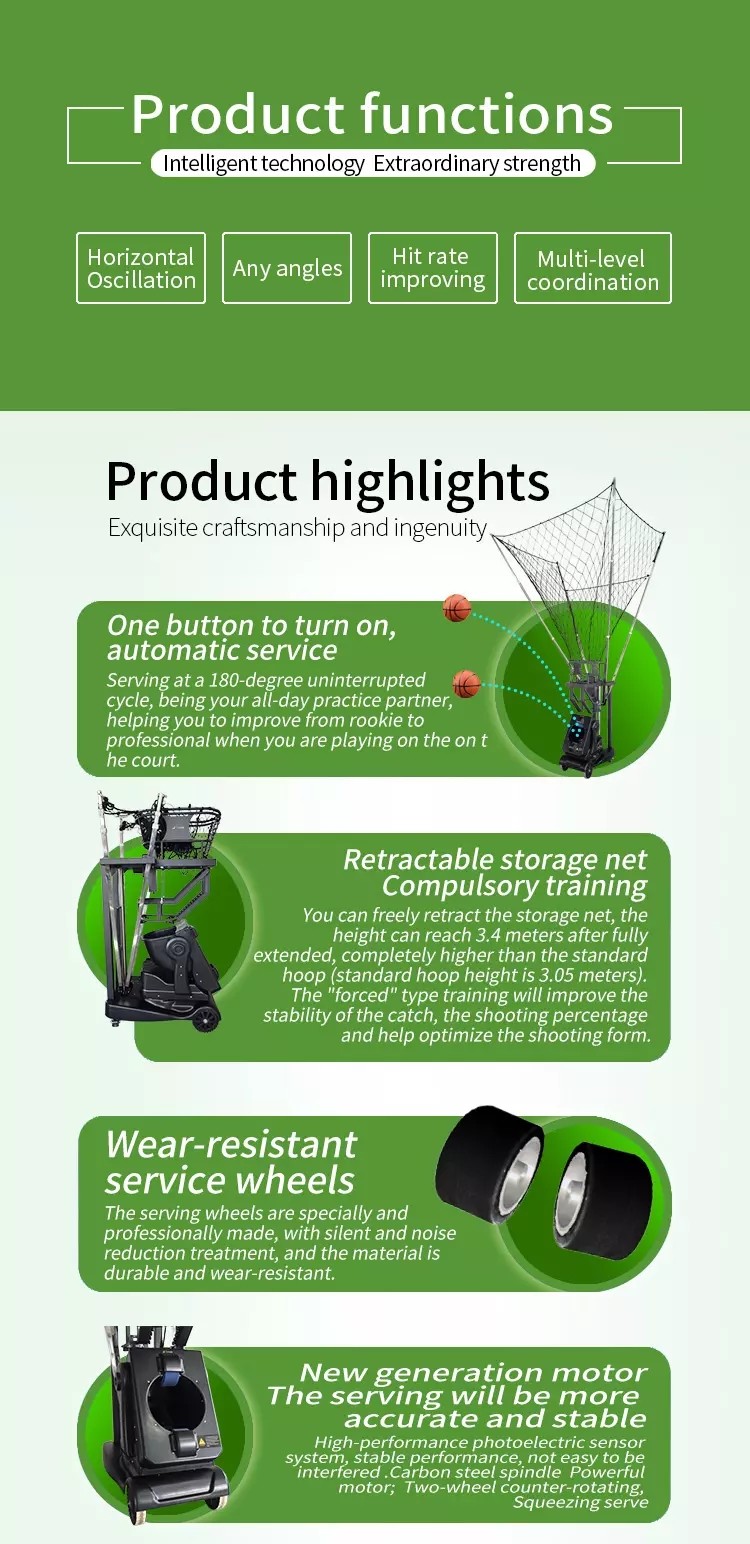 150W 3 Balls Basketball Rebounding Machine Outdoor For Training
