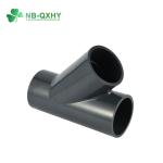 CE Approved Grey PVC 90 45 Degree Plastic Pipe Fittings Pn16 Industrial Tee UPVC