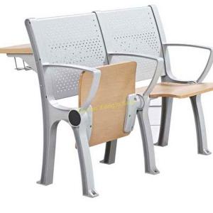 Wholesale Plywood Metal University College Classroom Furniture / Foldable School Desk And Chair Set from china suppliers