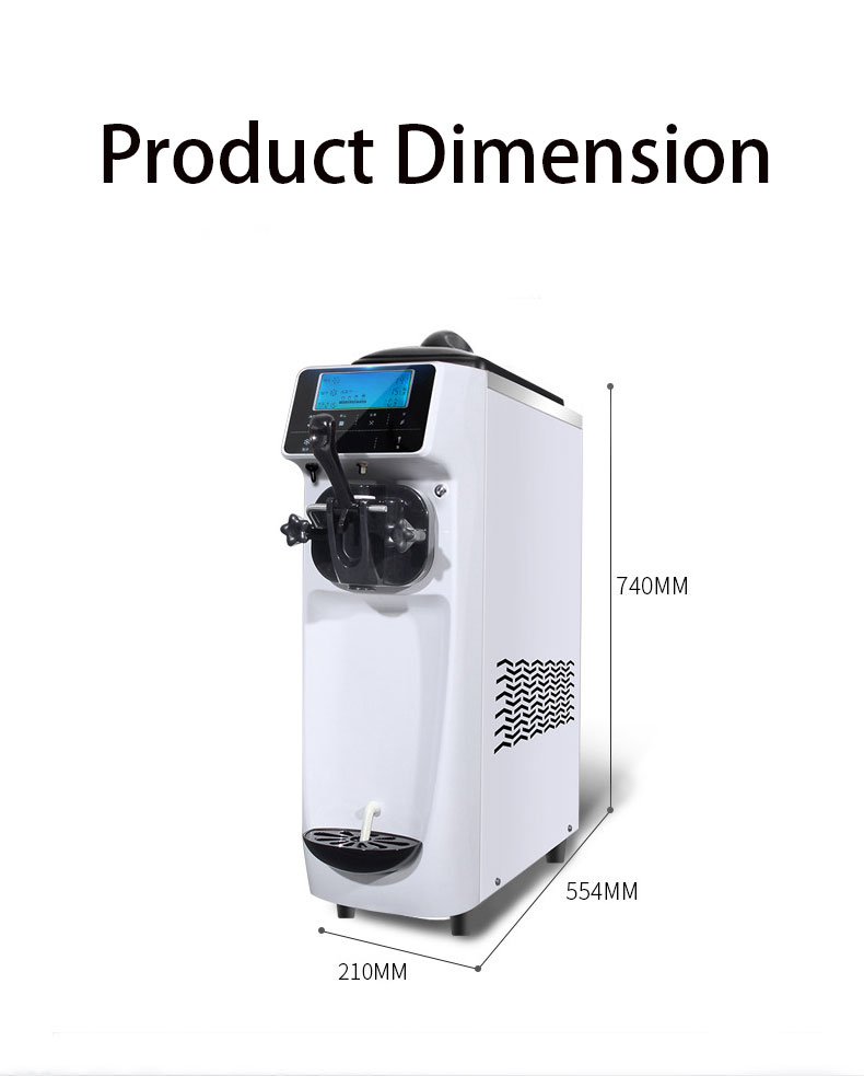 Compact and Affordable 6L*1 Hopper Volume Commercial Ice Cream Maker Machine