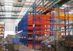 Blue Red Mobile Storage Racks Q235B Custom Pallet Electric Mobile Shelving