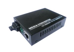 Wholesale CE Certification 10M / 100M Fiber Optic Media Converter Single Mode 1310nm 20km SC from china suppliers