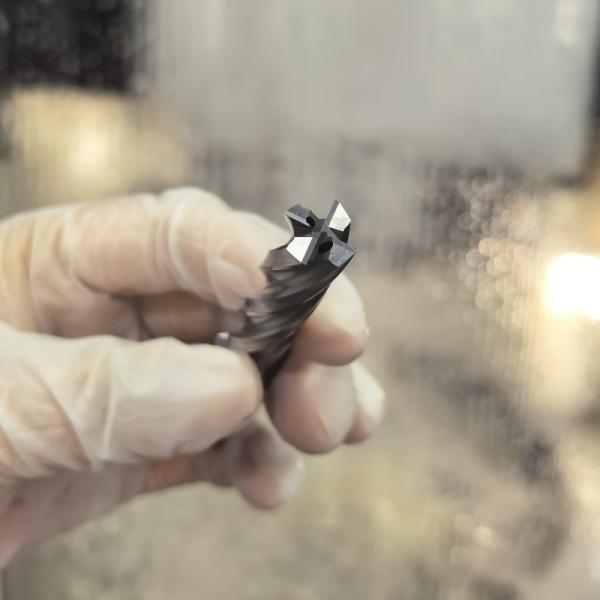 Smooth Finish Solid HM Flat Bottom Drill Bit Anti Vibration For Aluminium Copper Brass