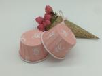 Cute Bowknot Pink Cupcake Baking Cups , Pet Coated Birthday Cupcake Wrappers