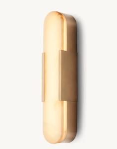 Wholesale 20''H Alabaster Wall Sconce Oval Melange Elongated Wall Sconce Luxury from china suppliers