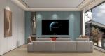 Fadior Soft Blue Stainless Steel TV Storage Cabinet With Seamless Integration