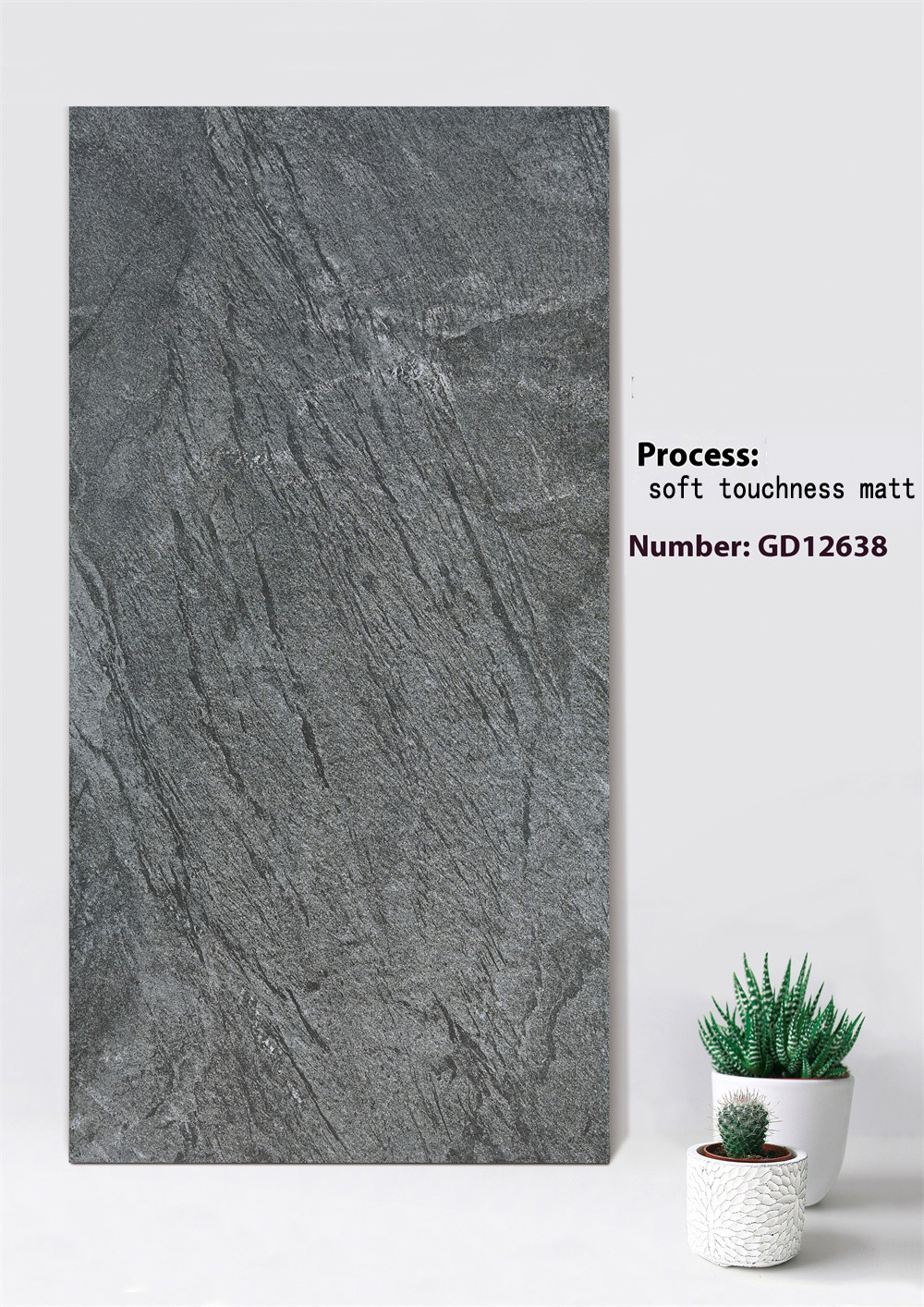 Non-Slip Beige And Gray 600x1200mm Soft Touchness Matt Outdoor Curtain Wall Thick Tile For Park