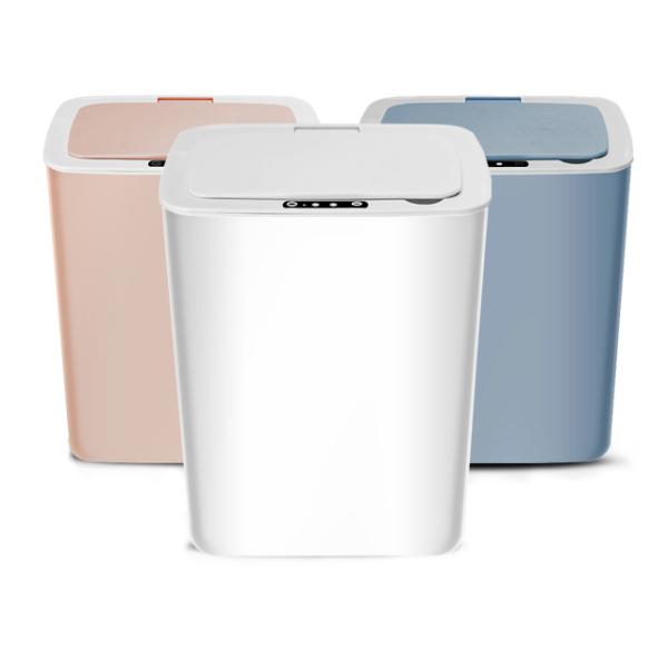 Free Standing 2 Side Intelligent Automatic Induction Type Spandex Bin Cover 32-gallon Smart Trash Can