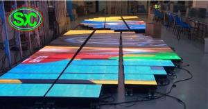 China Indoor P10 IR Camera Interactive Full Color Led Dance Floor Screen For Entertainment club dance floor lighting on sale
