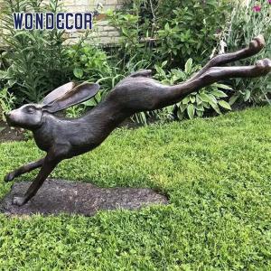Wholesale 40cm Bronze Rabbit Garden Statue Human Size For Zoo Decoration from china suppliers