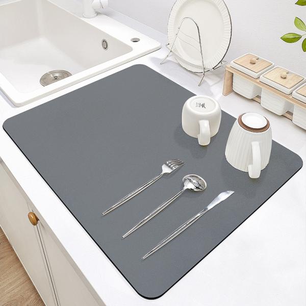 Customizable Southwestern Design Style Diatomite Dish Drying Mat for Kitchen Counter