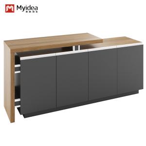 Wholesale Industrial Design Style Rectangular Tea Table With Side Cabinet Doors for Storage Living Room Office Furniture Wood Panel Style from china suppliers