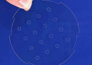 Wholesale 40/60 92% Transparent Quartz Glass Substrate With Laser Drill Holes from china suppliers