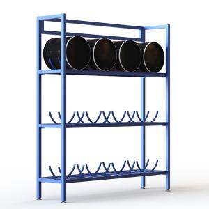 Wholesale Engine Oil Barrel Knocked Down Metal Display Racks For Garage from china suppliers