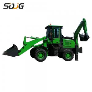 China 4x4 Wheel Drive 400kg-2.5ton Mini Tractor Backhoe Loader Towable With Snow Shovel on sale