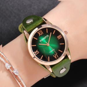 Wholesale Leather Quartz Watch, Gradient Colorful Fashion Design Wrist Watches ,Quartz Latest customized personalized wrist watch from china suppliers
