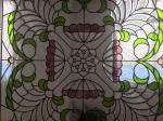 Stained Decorative Panel Glass For Church Black Zinc Insulated / Bevelled /