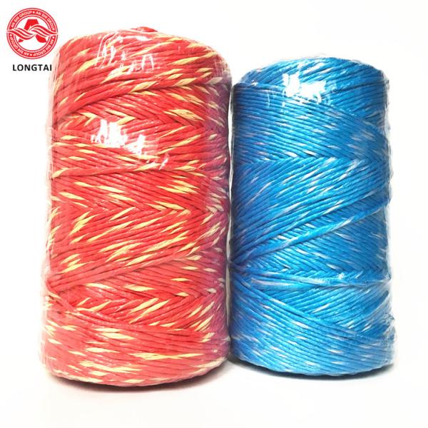 5mm 2 Ply Twisted Colorful Polypropylene Baling Twine With High Breaking