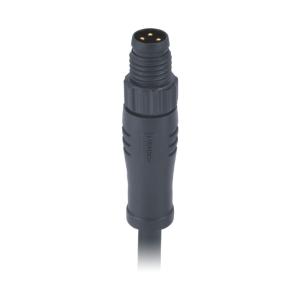 Wholesale Plastic Screws 3 Pin M8 Circular Connector Molded 0.5m Pvc 3x24awg Unshielded Black Cable from china suppliers