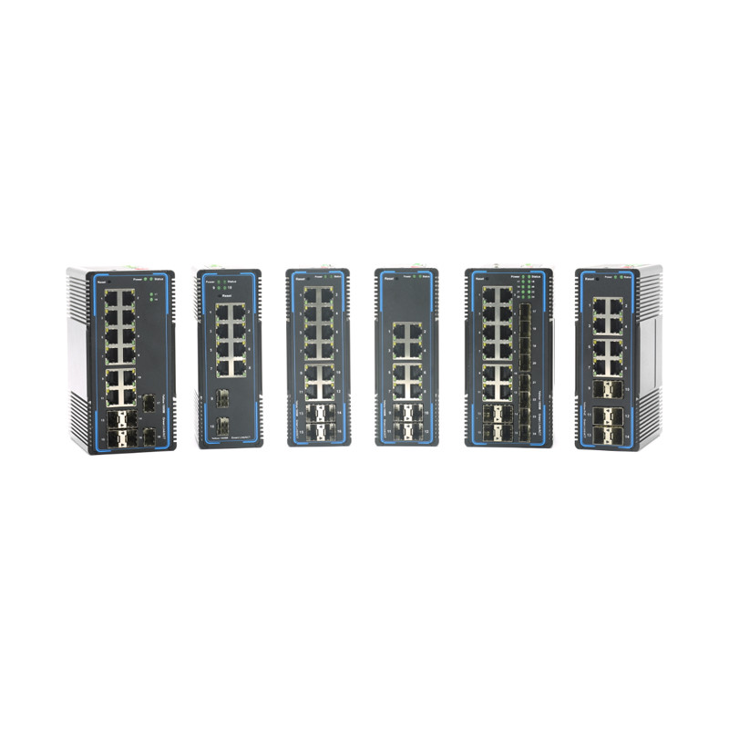 10/100/1000M Managed Industrial SFP Switch 8 UTP Port SNMP / Telnet / WEB Managed