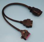 OBD2 OBDII Male to Volkswagen OBD2 Female and OBD2 Female Splitter Y Cable