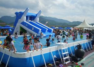 Wholesale Commercial Rectangular Above Ground 12ft Steel Framed Swimming Pools from china suppliers
