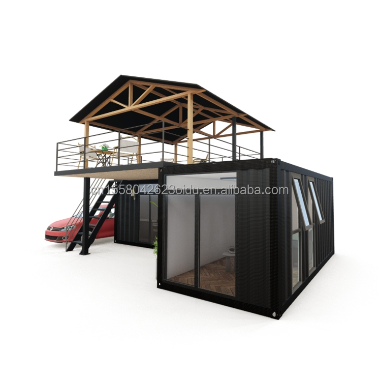 Intelligent Modular Prefabricated Tiny House Customized Color Flat Pack Wooden Houses with Galvanized Steel Square Tubes