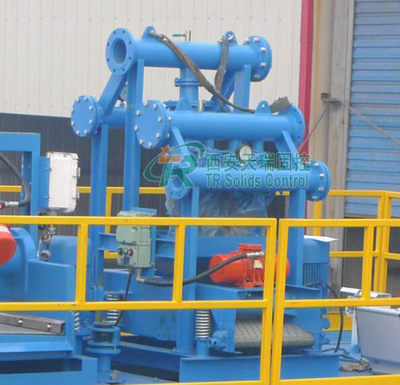 Good separation mud desander 45 - 75um Separation Point Solids Control Desander Cone with 2 Hydrocyclones