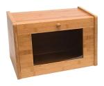 Natural Color Large Bamboo Bread Box Antibacterial Free Of Heavy Metals