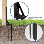 Thickened Fence Mender for Wooden Fence Post Support Heavy Duty Carbon Steel
