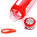 500ml Colorful Drinking Glass Sports Water Bottle With Silicone Sleeve