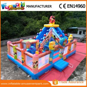 Wholesale Mickey Mouse &amp; Minion Combo Inflatable Bouncer Slide Jumping Castle for Kids from china suppliers