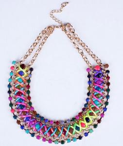 Wholesale Punk retro style hand-woven necklace clavicle chain necklace exaggerated from china suppliers