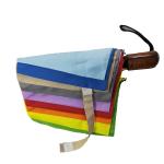 BSCI Rainbow Color Polyester 190T Compact Ladies Folding Umbrellas For Travel