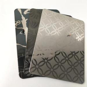 Wholesale 1.2mm Black 304 Rose Gold Etched Stainless Steel Sheet Mirror SS Fabrication Plate Metal from china suppliers