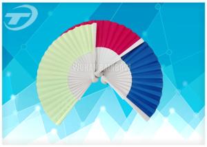 Wholesale Hand Held Folding Hand Fans With Natural Wooden Ribs And Fabric or paper Cover , size 23cm from china suppliers