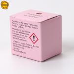 Small Square Pink Paper Cosmetic Packaging Box For Eyelash Glue Remover