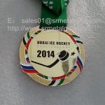 Metal Championship medal with ribbion, enamel sports event medals factory