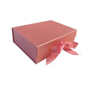 Wholesale Custom Handmade Magnetic Close Book Shape Rigid Cardboard Ribbon Gift Paper Boxes Flat Folding Packaging from china suppliers