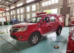 Wholesale Foton 4x4 Chassis Pick-up Rescue Fire Truck 300L Fix Water Tank 30m Hose Reel from china suppliers