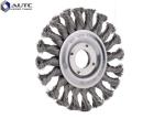 4 Inch Twisted Knotted Wire Brush For Polishing Custom Color Crimped Wire Wheel