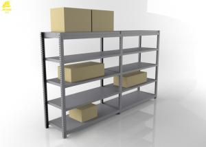 Wholesale Five Levels Light Duty Storage Rack , 450mm Wide 2400mm High Gray White Steel Storage Rack from china suppliers